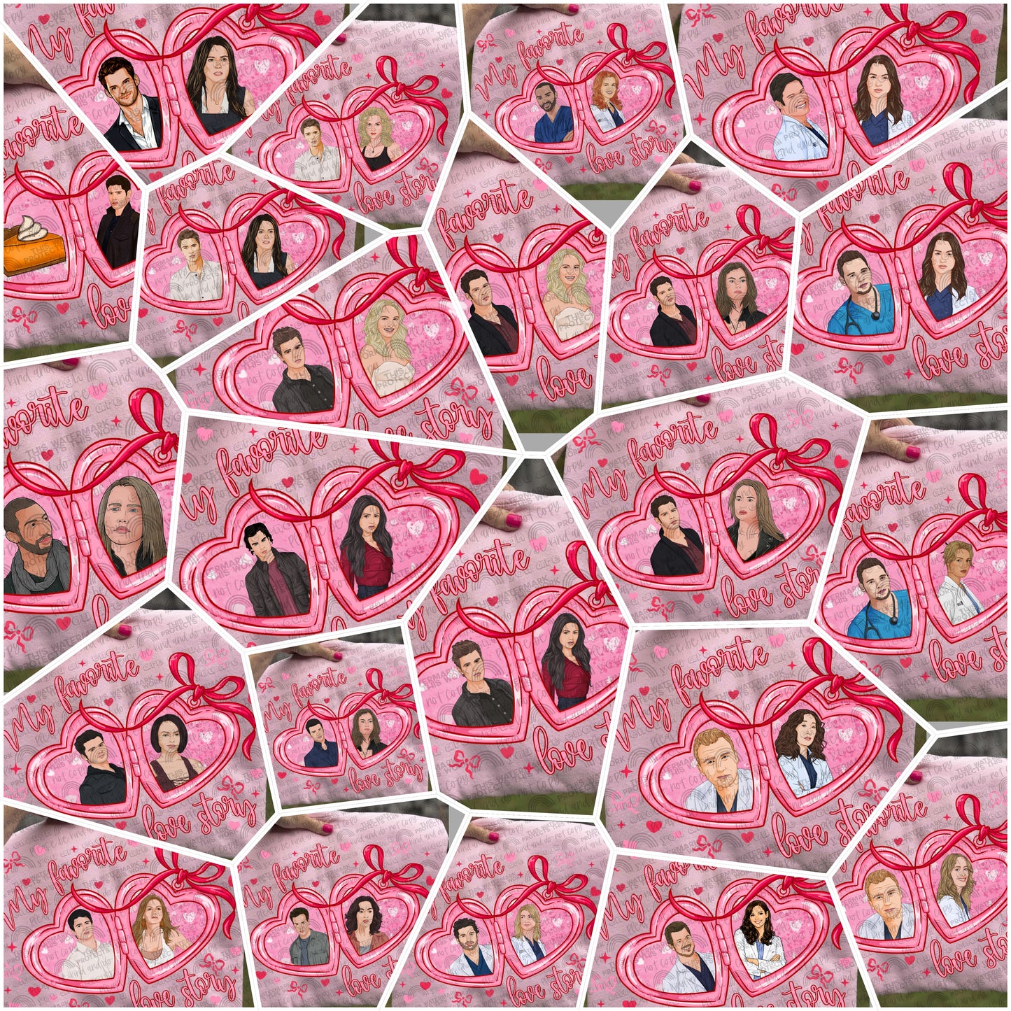 My Favorite Love Story Lockets Bundle- 34 PNG Files