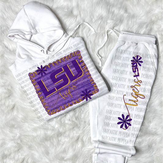 LSU Tigers Framed with Matching Sleeve- 2 PNG Files