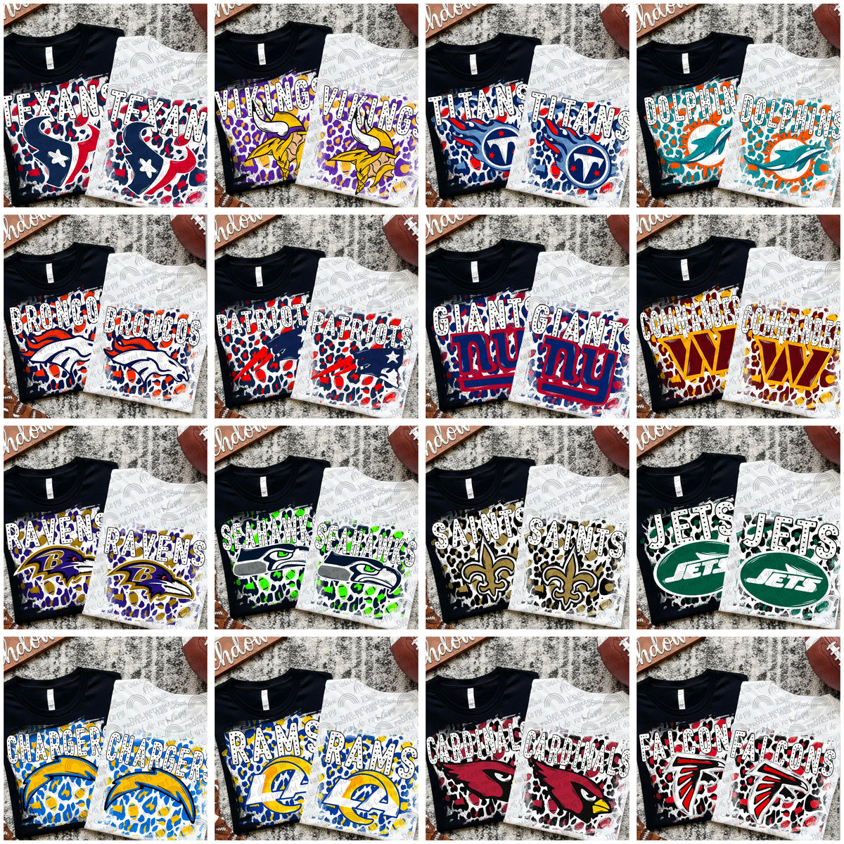 Leopard Background Pro Football Bundle- 32 PNG Files
