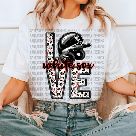 White Sox Baseball LOVE PNG File
