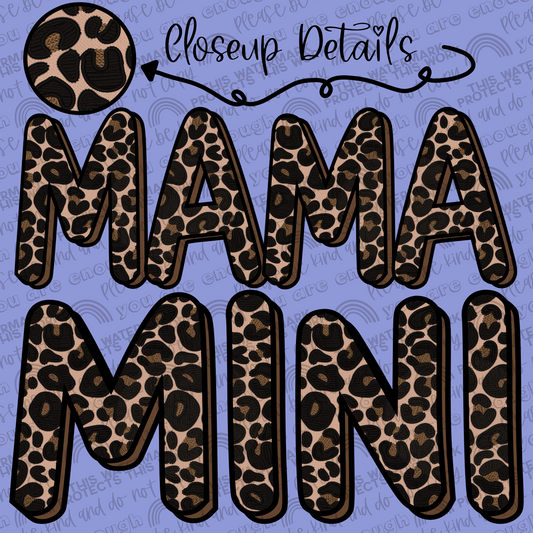 Leopard Threaded Mama and Mini Set- 2 PNG Files
