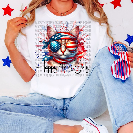 Cat 2 Happy 4th of July PNG File