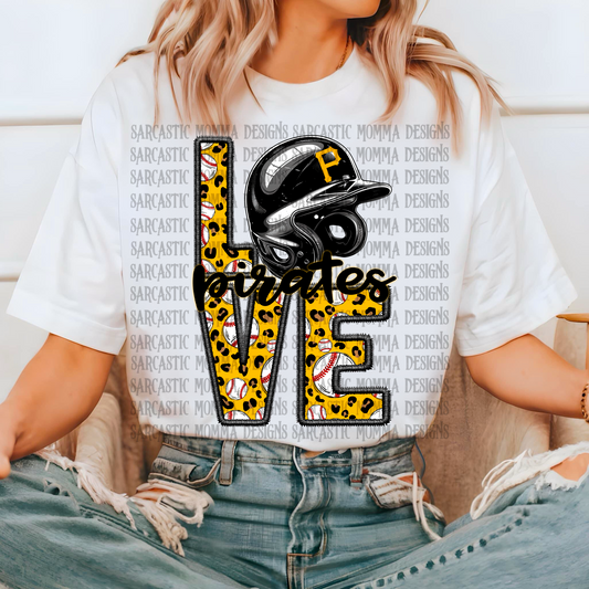 Pirates Baseball LOVE PNG File