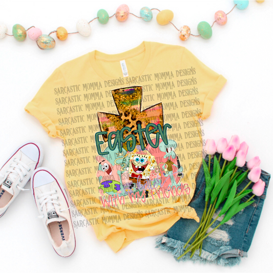 Spongebob Easter Is Better With My Friends PNG File