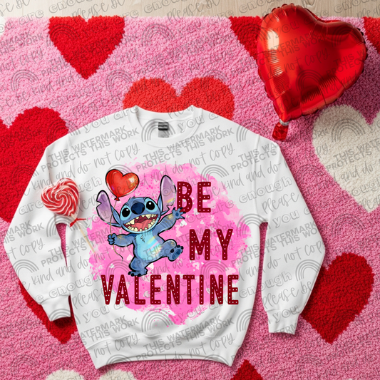 Stitch Be My Valentine- 2 PNG Files
