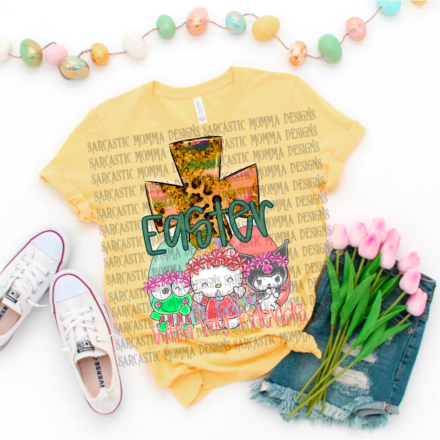 Hello Kitty Easter Is Better With My Friends PNG File