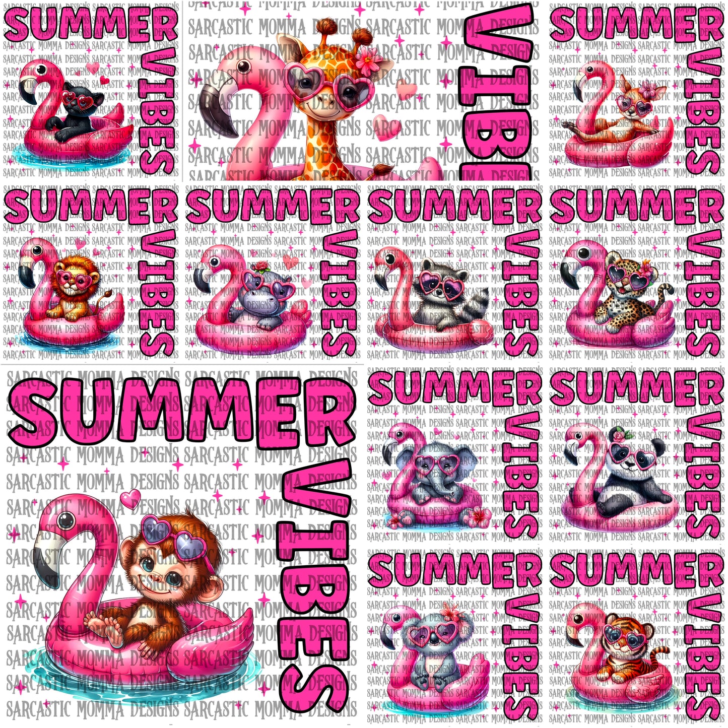 Summer Vibes Animals on Floats Bundle
