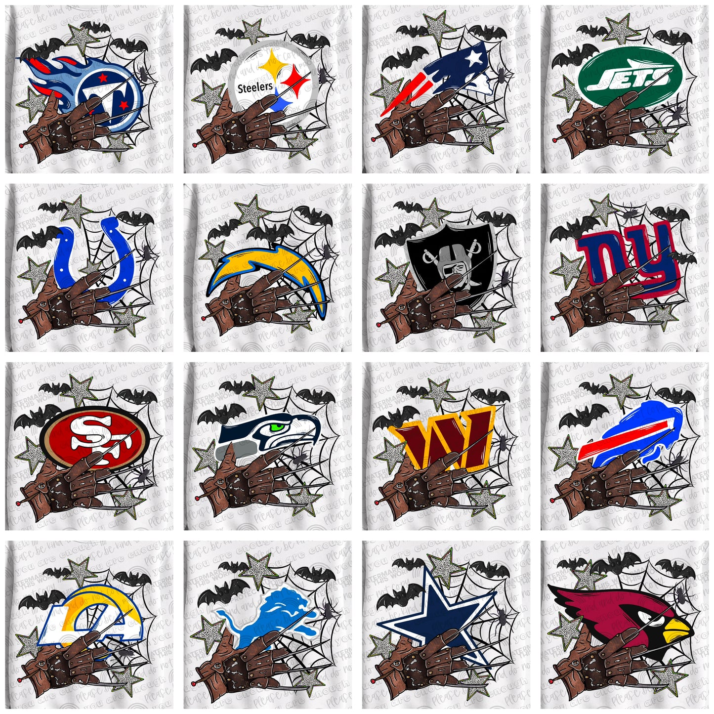 Freddy Hand Pro Football Bundle- 32 PNG Files