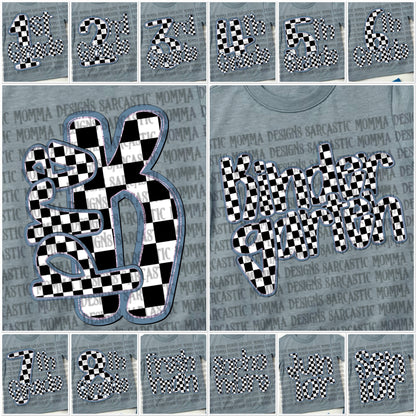 School Grades Blue Checkered- 14 PNG Files