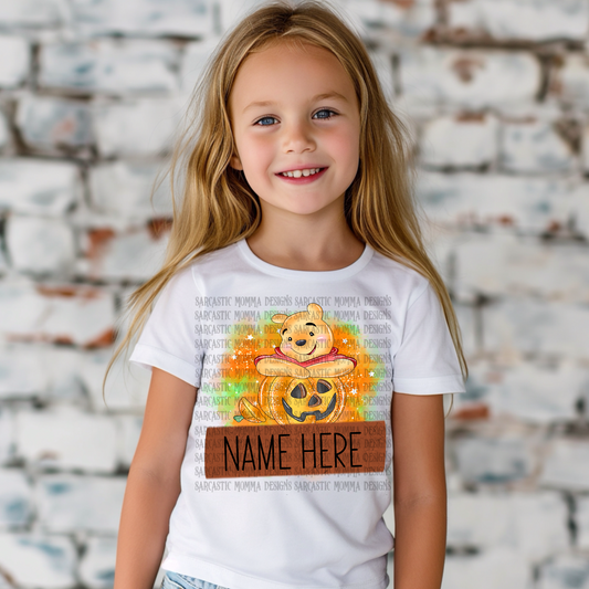 Pooh Pumpkin Customizable Halloween PNG File