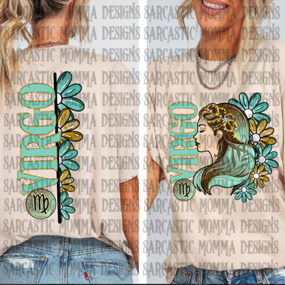 Zodiac Floral Bundle & Sleeves- 24 PNG Files