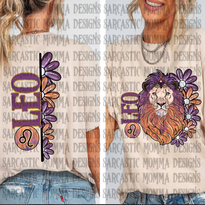 Zodiac Floral Bundle & Sleeves- 24 PNG Files