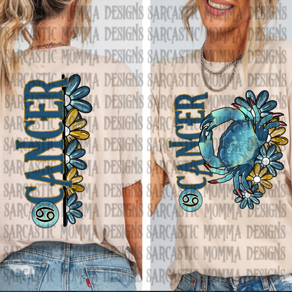 Zodiac Floral Bundle & Sleeves- 24 PNG Files