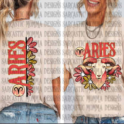 Zodiac Floral Bundle & Sleeves- 24 PNG Files