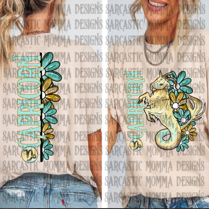 Zodiac Floral Bundle & Sleeves- 24 PNG Files