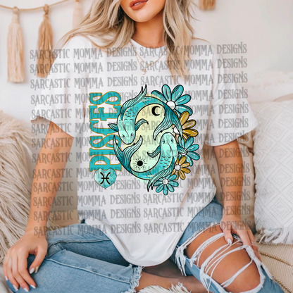 Zodiac Floral Bundle & Sleeves- 24 PNG Files