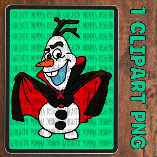 Olaf Vampire Clipart- 1 PNG File