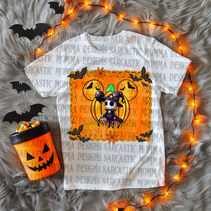 Jack NBC Spooky Season Mouse Head Pumpkin With & Without Frame- 2 PNG Files