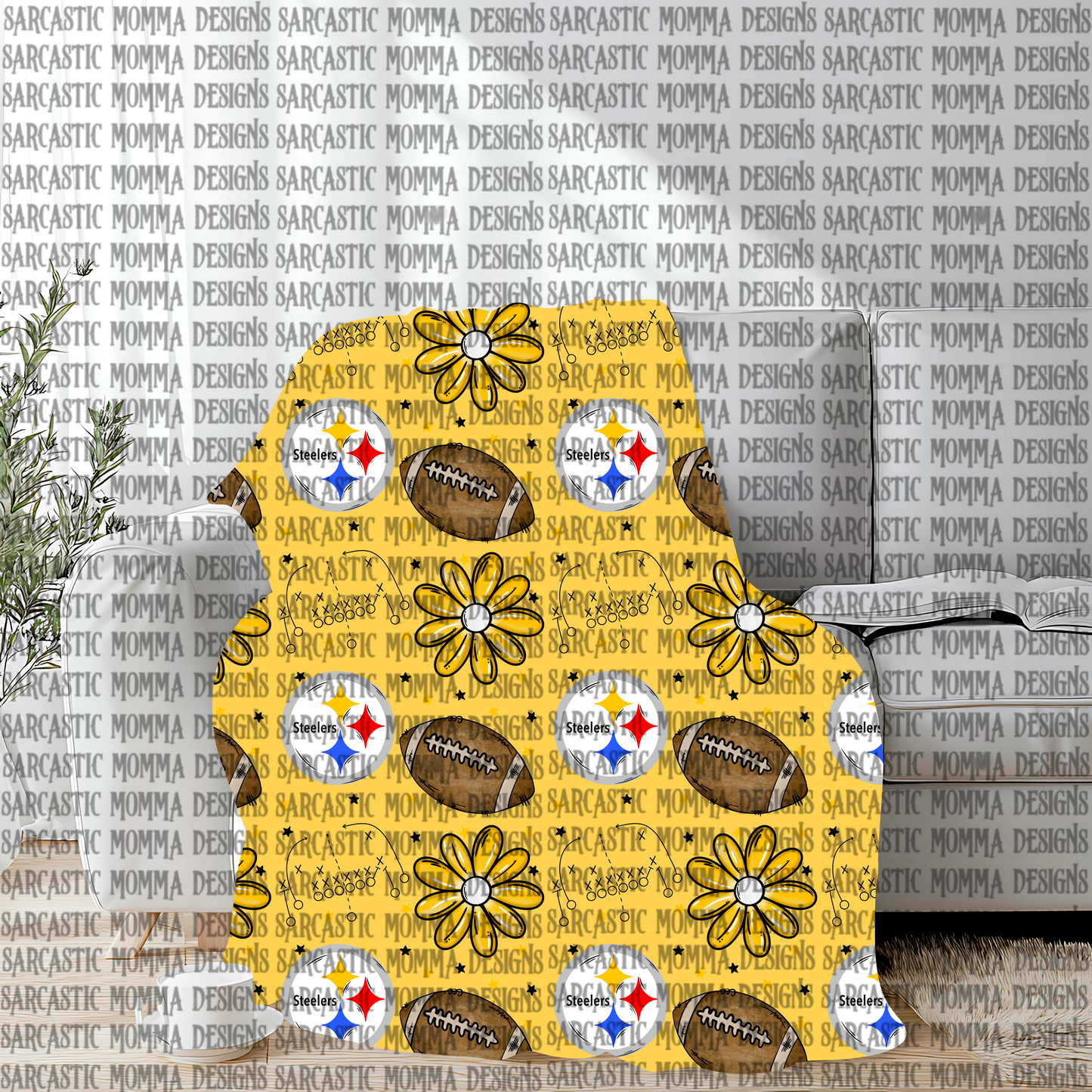 Steelers Floral Seamless File