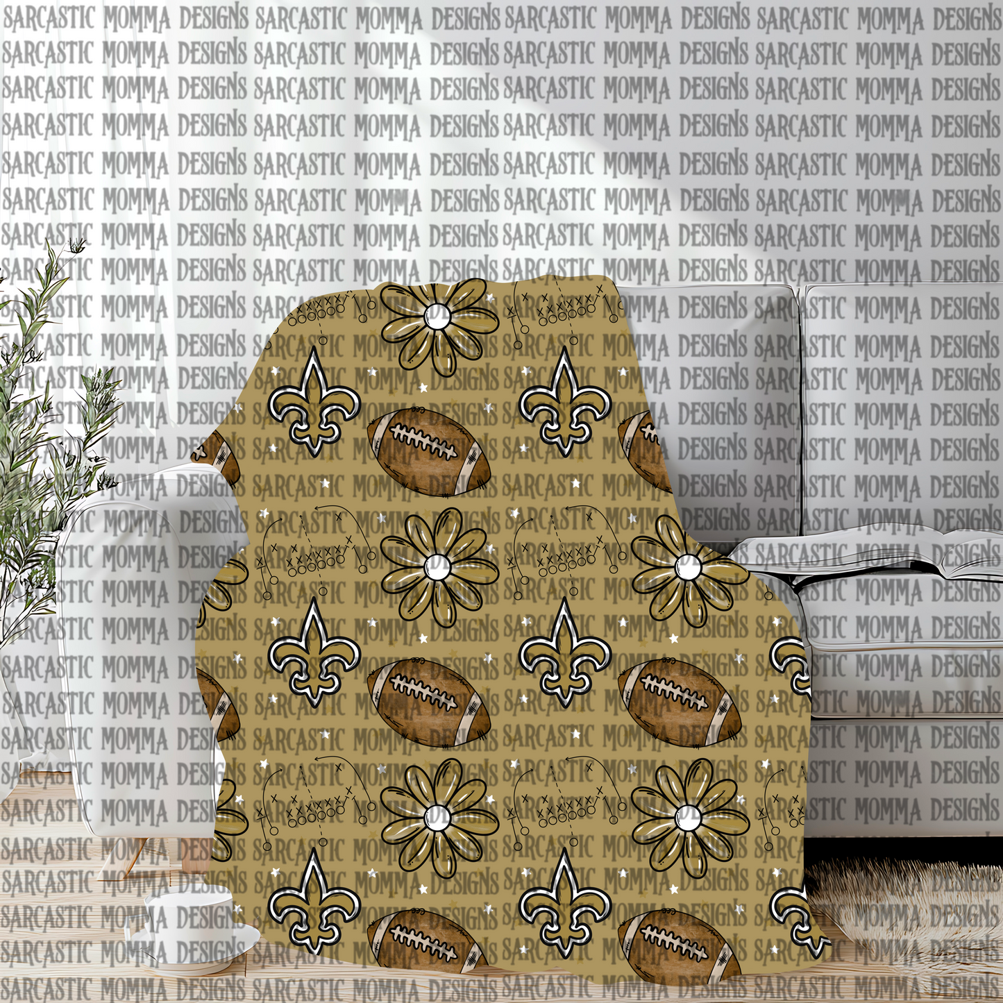 Saints Floral Seamless File