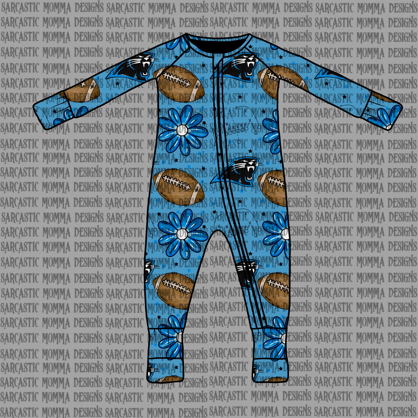 Panthers Floral Seamless File