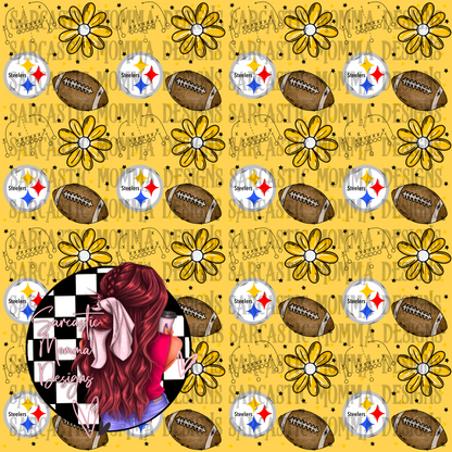 Steelers Floral Seamless File