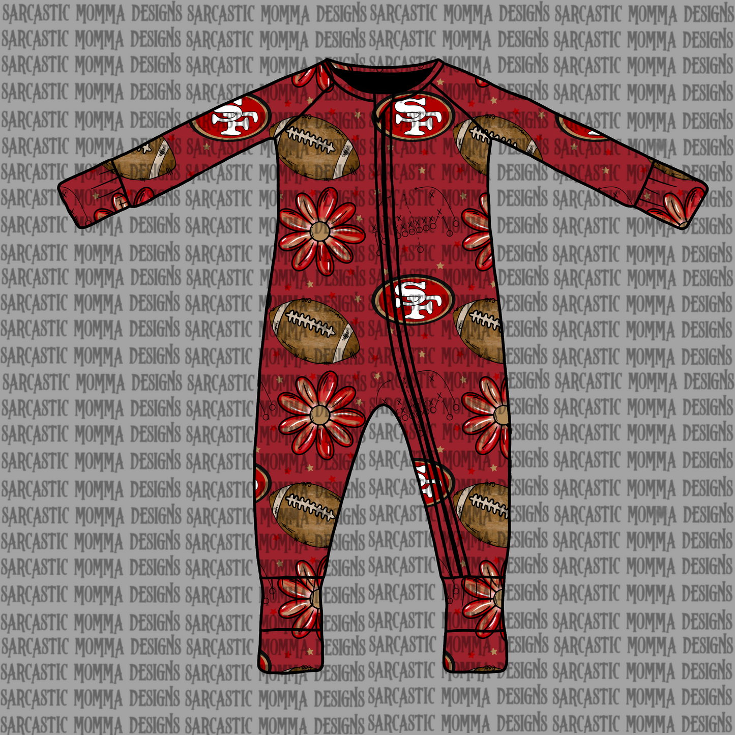 49ers Floral Seamless File