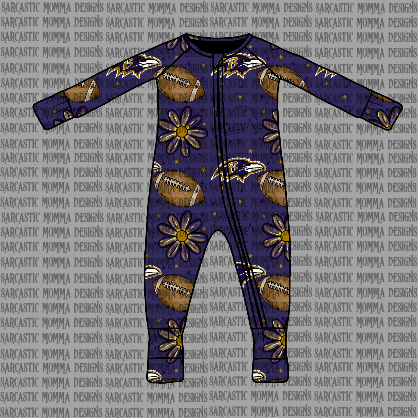 Ravens Floral Seamless File