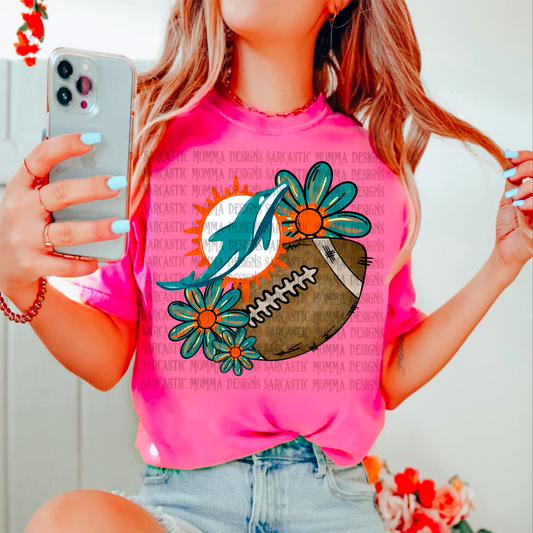 Dolphins Floral PNG File