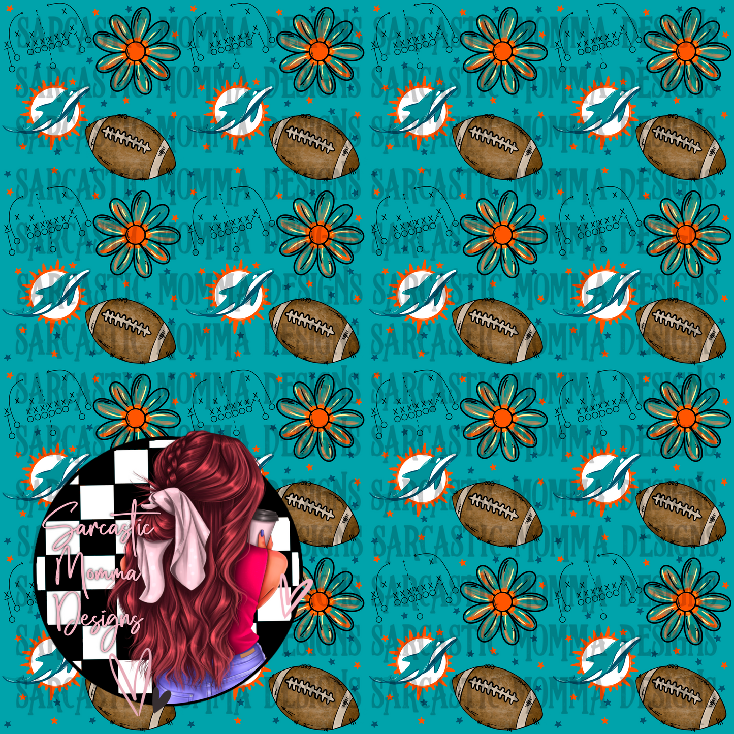 Dolphins Floral Seamless File