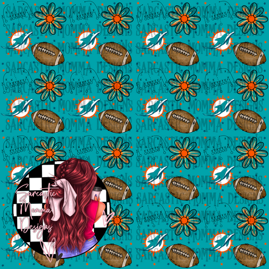 Dolphins Floral Seamless File