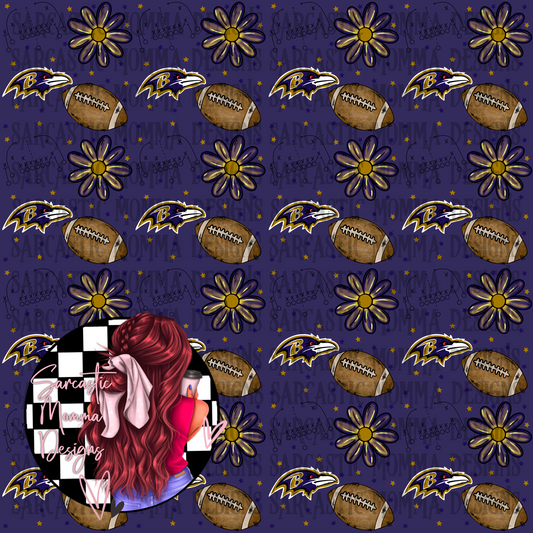 Ravens Floral Seamless File