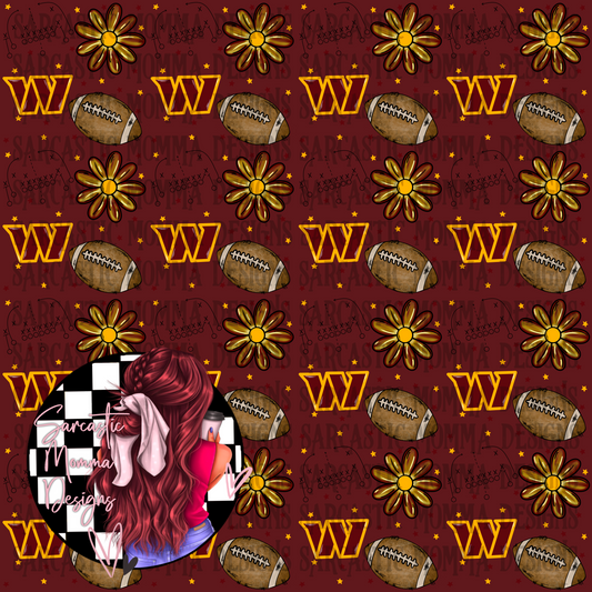 Commanders Floral Seamless File