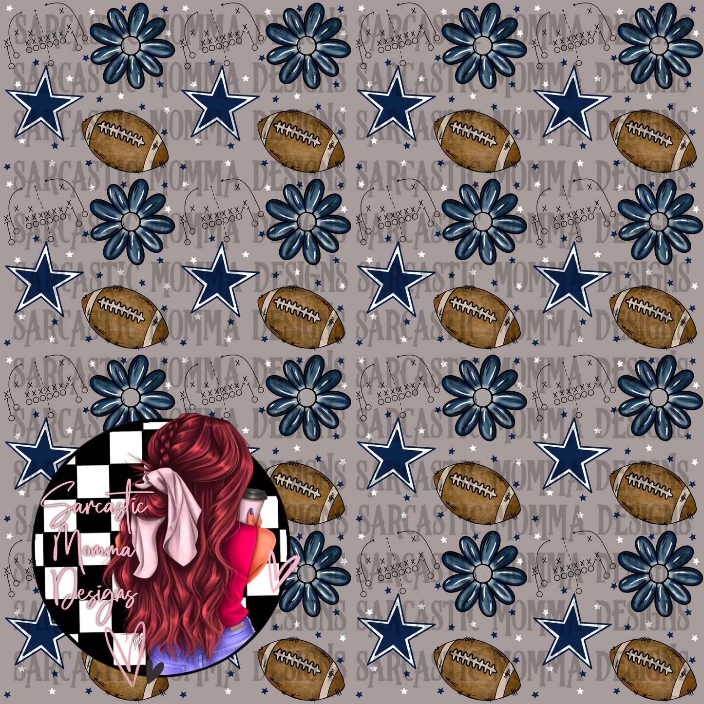 Cowboys Floral Seamless File