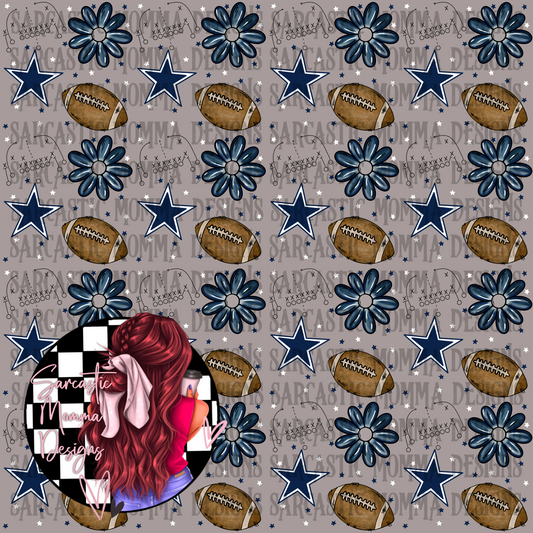 Cowboys Floral Seamless File