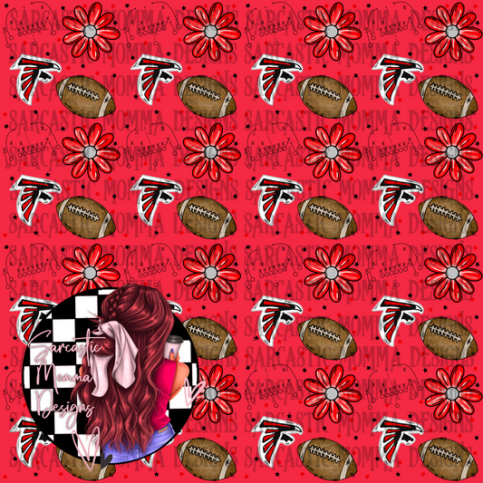 Falcons Floral Seamless File