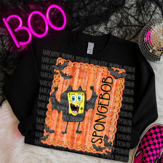 Spongebob Halloween Framed PNG File