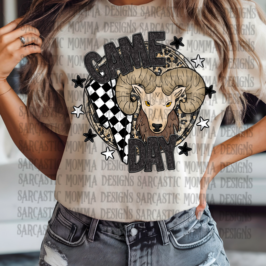 Game Day Circle Mascot Rams PNG File