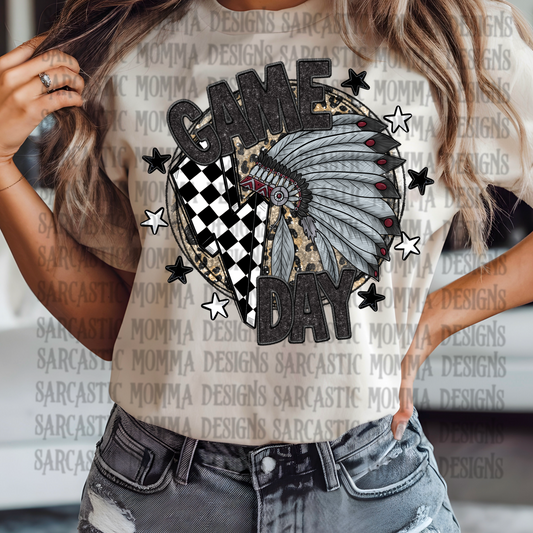Game Day Circle Mascot Warriors/ Indians/ Chiefs PNG File
