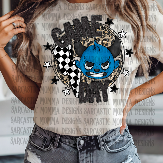 Game Day Circle Mascot Blue Devils PNG File