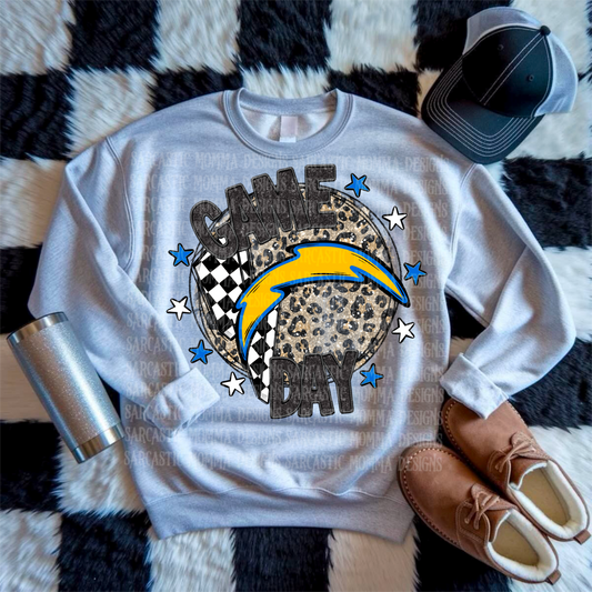 Game Day Circle Chargers PNG File