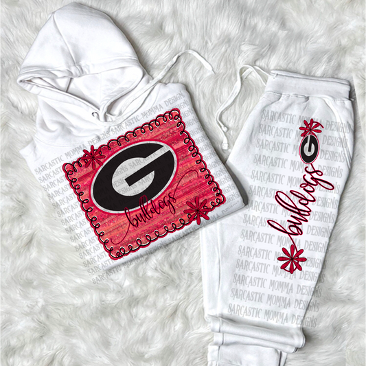Georgia Bulldogs Framed with Matching Sleeve- 2 PNG Files