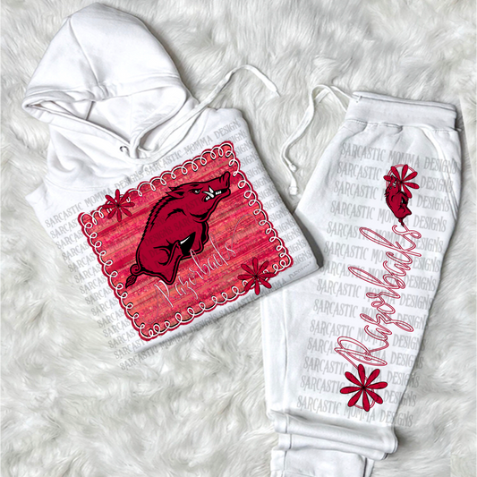 Razorbacks Framed with Matching Sleeve- 2 PNG Files