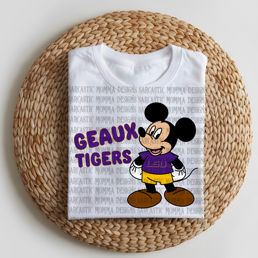 Geaux Tigers (& To Disney) LSU Mickey- 2 PNG Files