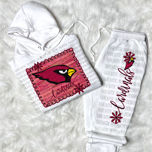 Cardinals Framed with Matching Sleeve- 2 PNG Files