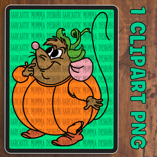Gus Gus Pumpkin Clipart- 1 PNG File