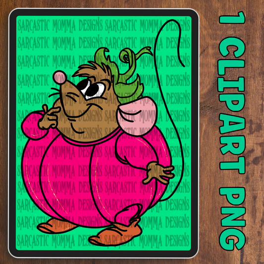 Gus Gus Pink Pumpkin Clipart- 1 PNG File