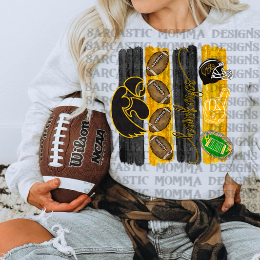 Iowa Hawkeyes Brushstrokes PNG File