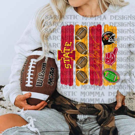 Iowa State Cyclones Brushstrokes PNG File
