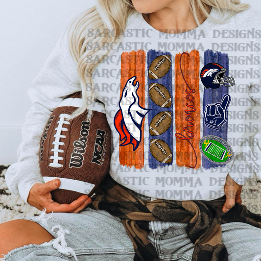 Broncos Brushstrokes PNG File